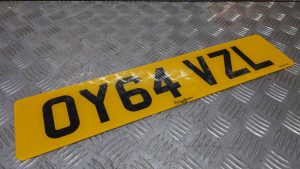 Rear Number Plate – Yellow British Standard Legal Number Plate